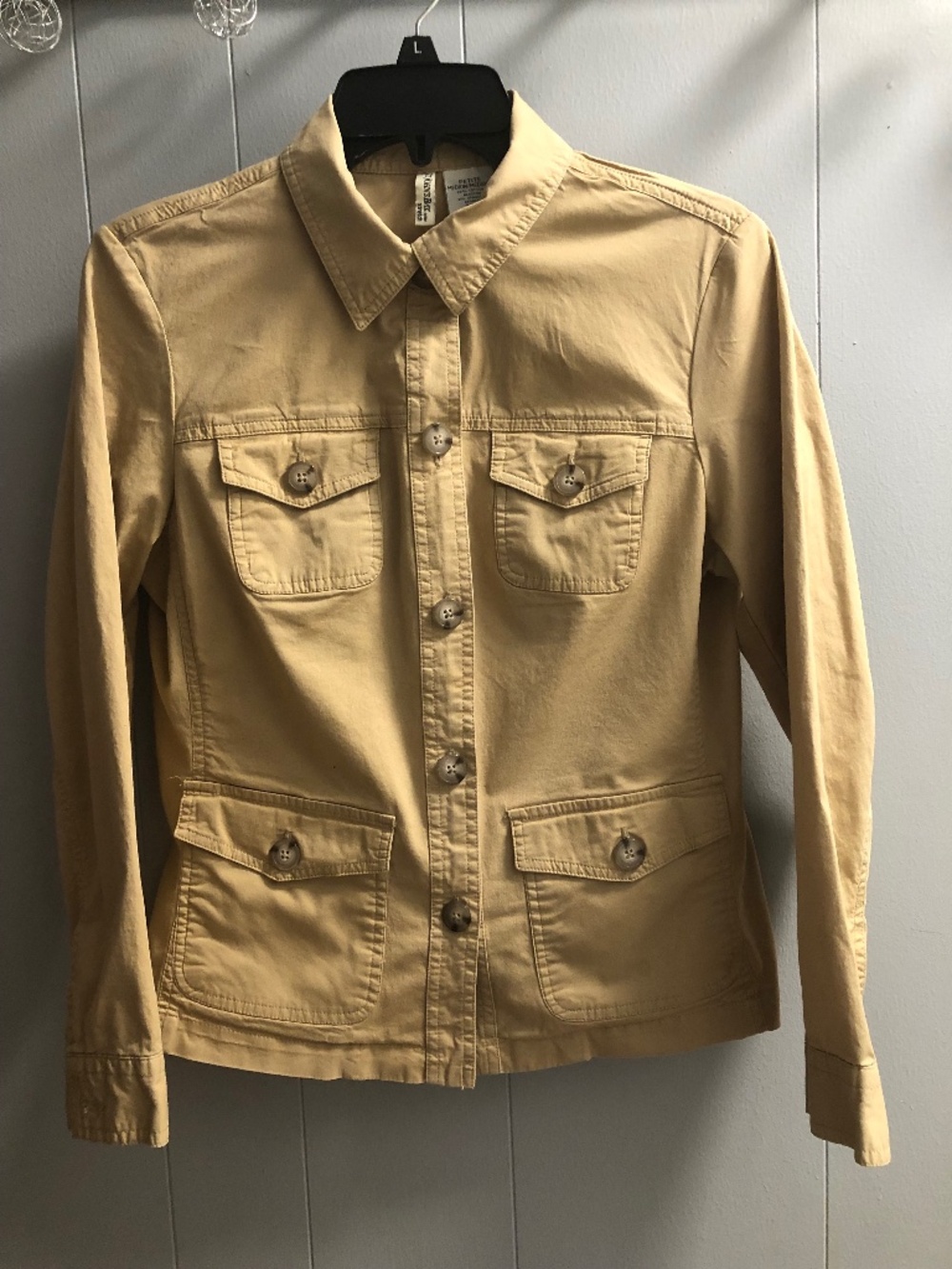 St. John’s Bay Women’s Lightweight Beige Utility JacketSize Med/Petite
